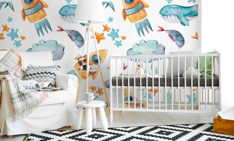 colorful confusion childs room wallpaper mural photo wallpapers demural