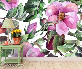 a hibiscus tea flowers wallpaper mural photo wallpapers demural