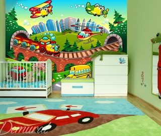 a soft landing childs room wallpaper mural photo wallpapers demural