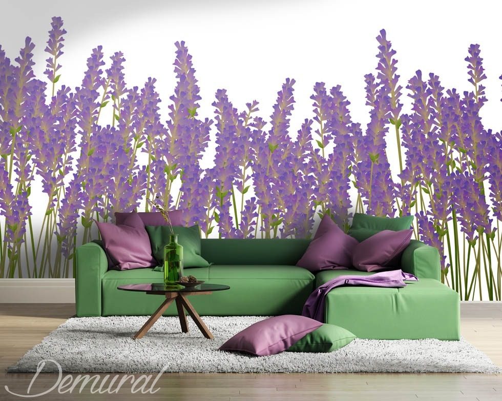 Born to the purple Flowers wallpaper mural Photo wallpapers Demural