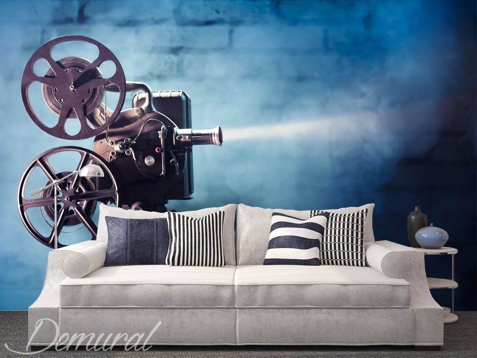 It’s time for a cinema Living room wallpaper mural Photo wallpapers Demural