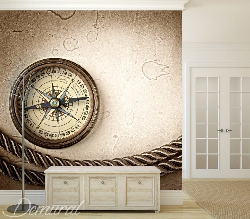 The right course Sepia wallpaper mural Photo wallpapers Demural