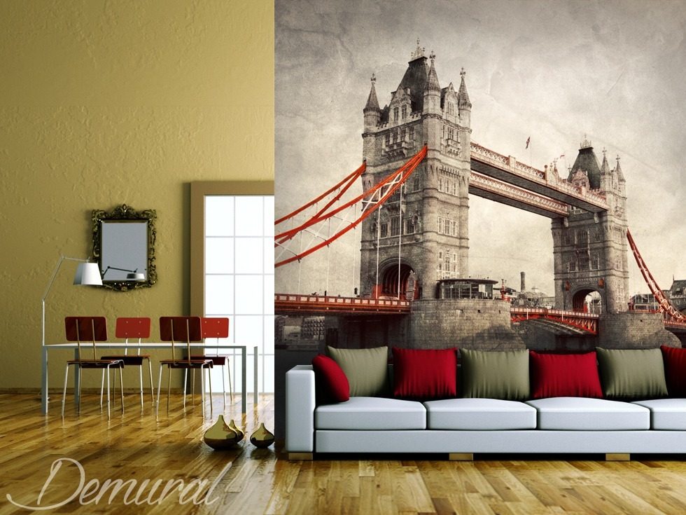 A house on the River Thames Bridges wallpaper mural Photo wallpapers Demural