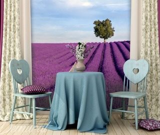 gentle lavender fields provence wallpaper mural photo wallpapers demural