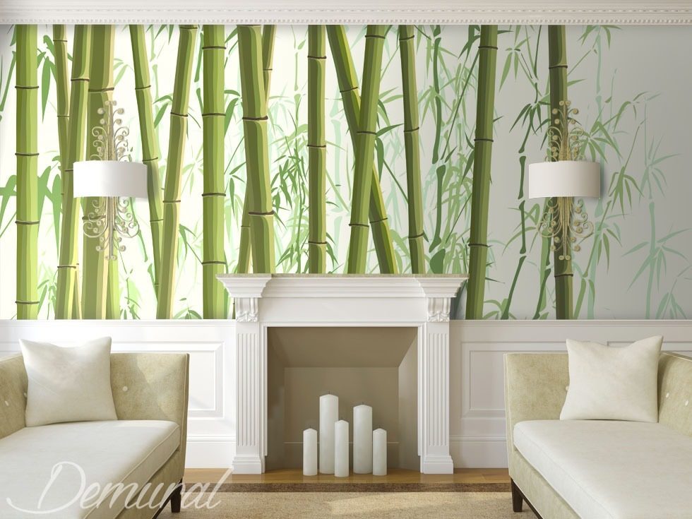 Among bamboos Oriental wallpaper mural Photo wallpapers Demural