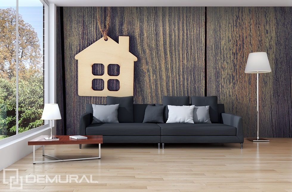 Little house on the wood Patterns wallpaper mural Photo wallpapers Demural