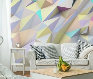geometrically pastel abstraction wallpaper mural photo wallpapers demural
