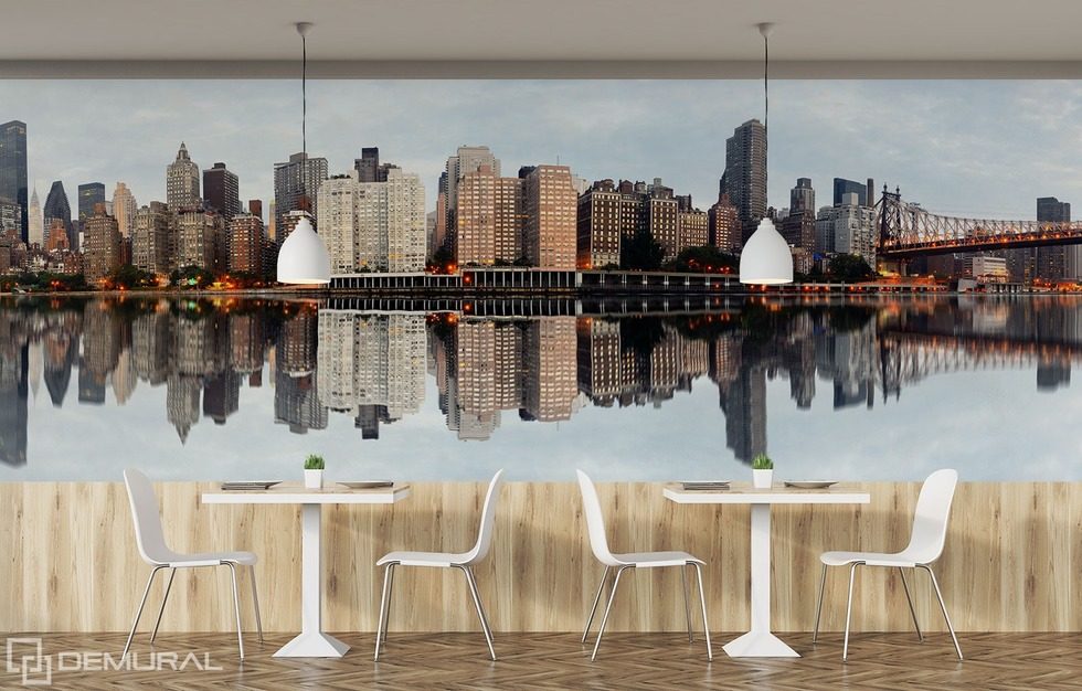 Mirror reflection of the great world Cities wallpaper mural Photo wallpapers Demural