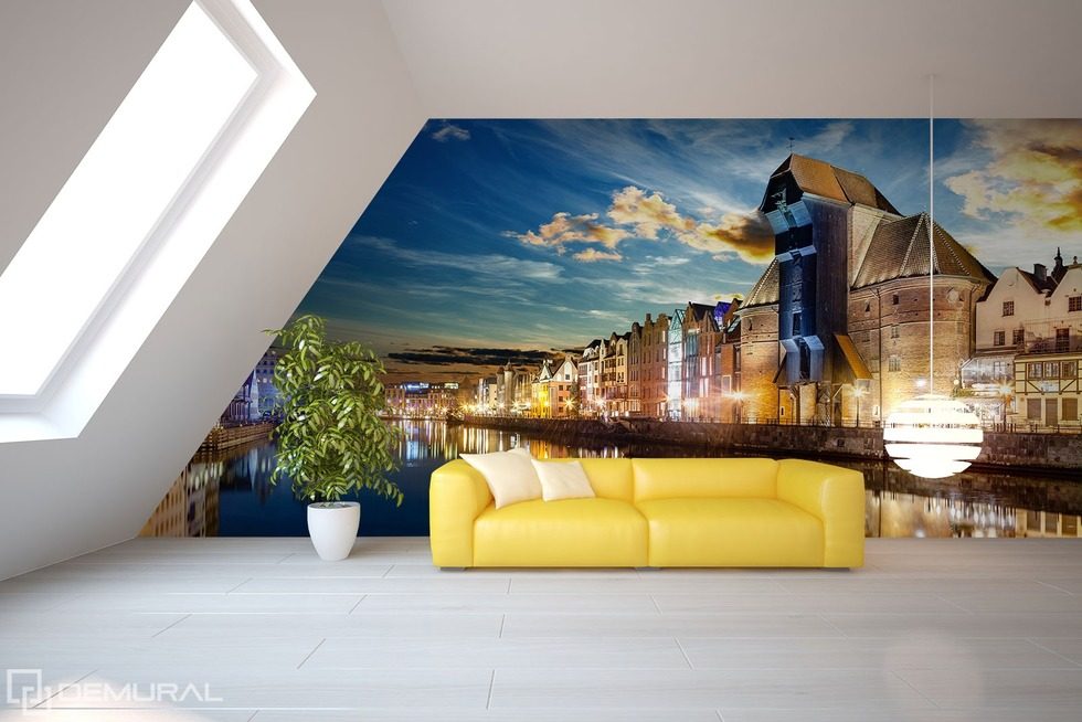 Architecture inside the room Living room wallpaper mural Photo wallpapers Demural