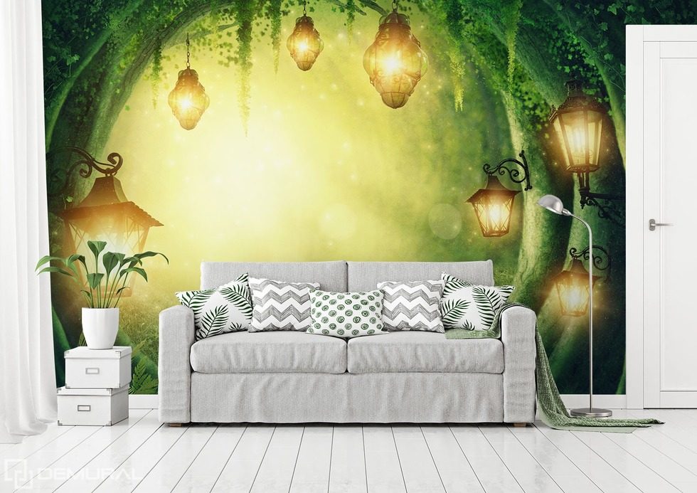 Where the magic takes place Living room wallpaper mural Photo wallpapers Demural