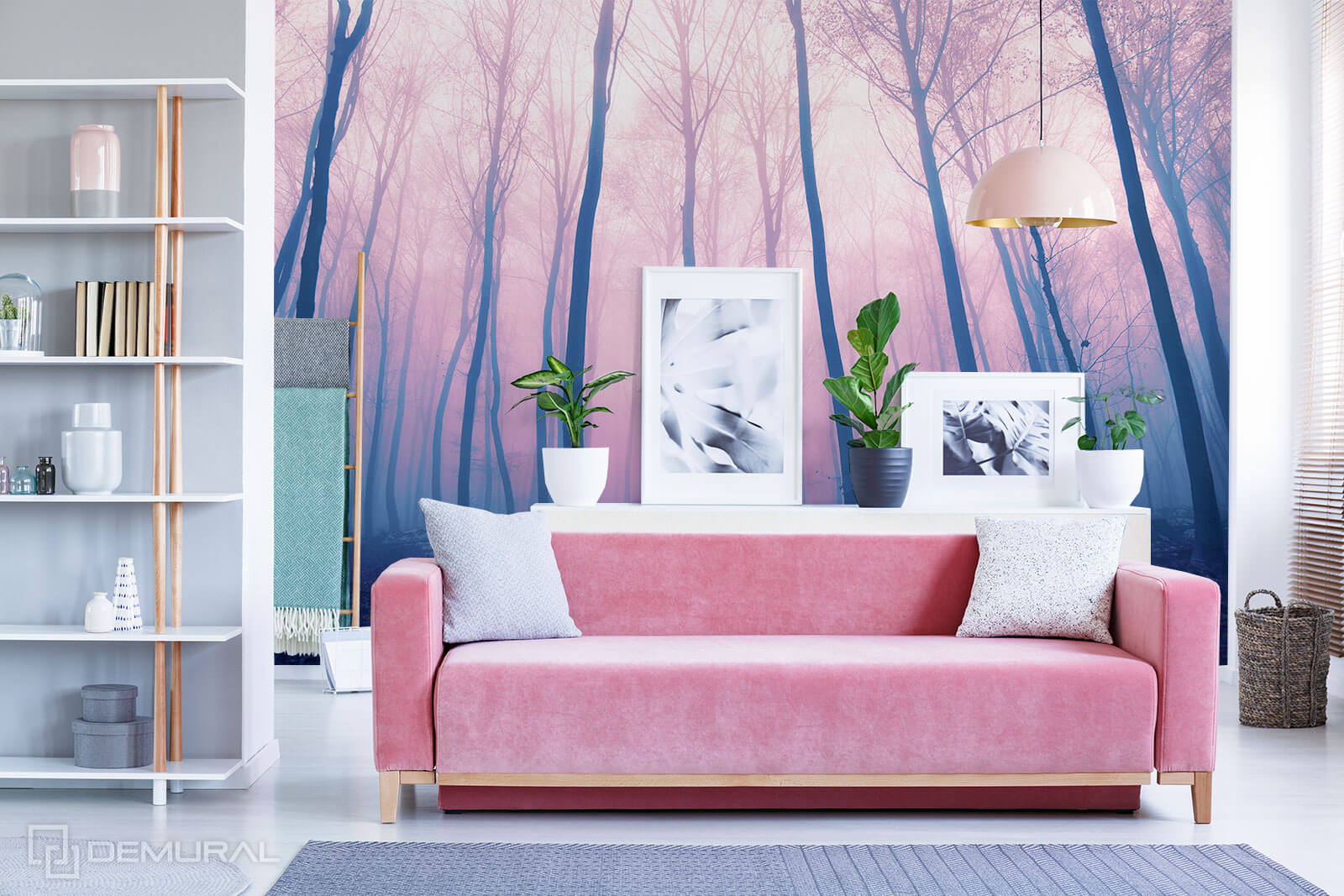 Pink photo wallpaper - a colorful and stylish interior design - Demural