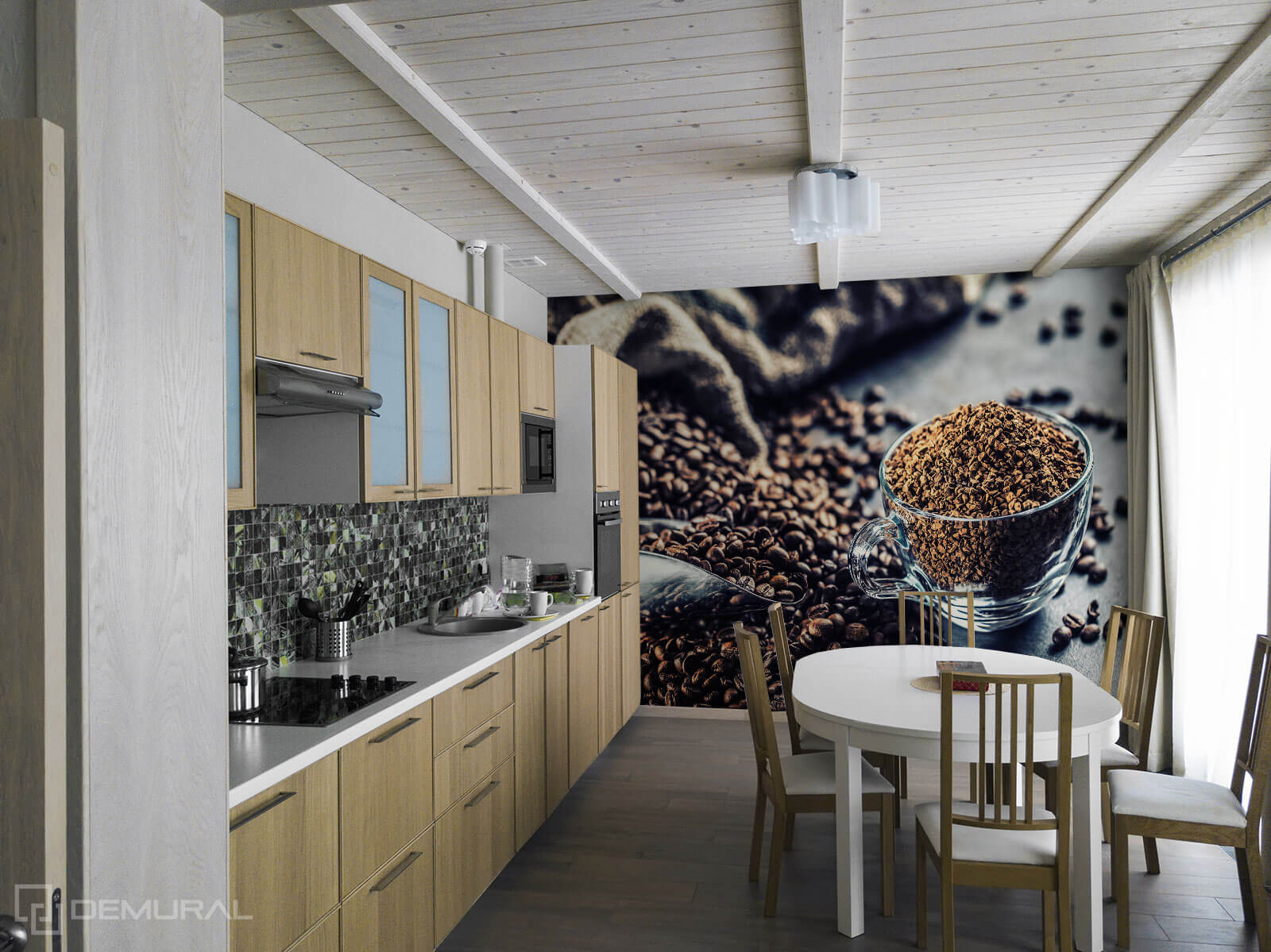 Photo wallpaper Coffee Aroma - Photo wallpaper in big kitchen - Demural