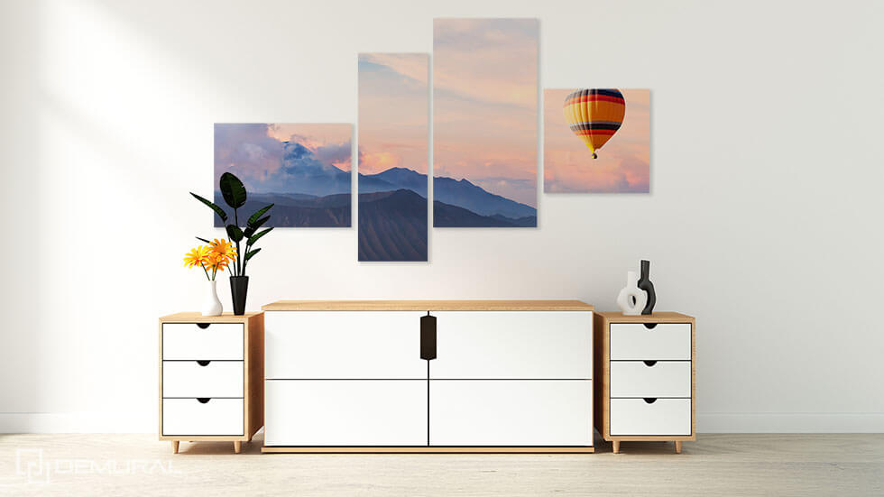 Canvas print Balloon through the world - Canvas prints for the living room - Demural