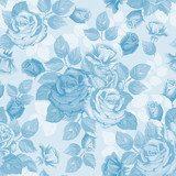 Sky-blue roses - floral wallpaper