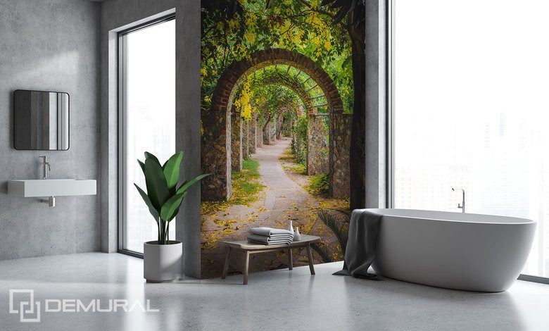 an invitation to a beautiful park bathroom wallpaper mural photo wallpapers demural