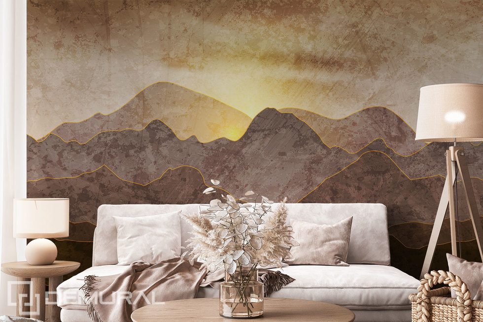 Artistic graphics with mountains Photo wallpapers Mountains Photo wallpapers Demural