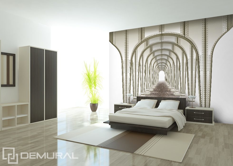 Symmetrical tunnel Bedroom wallpaper mural Photo wallpapers Demural