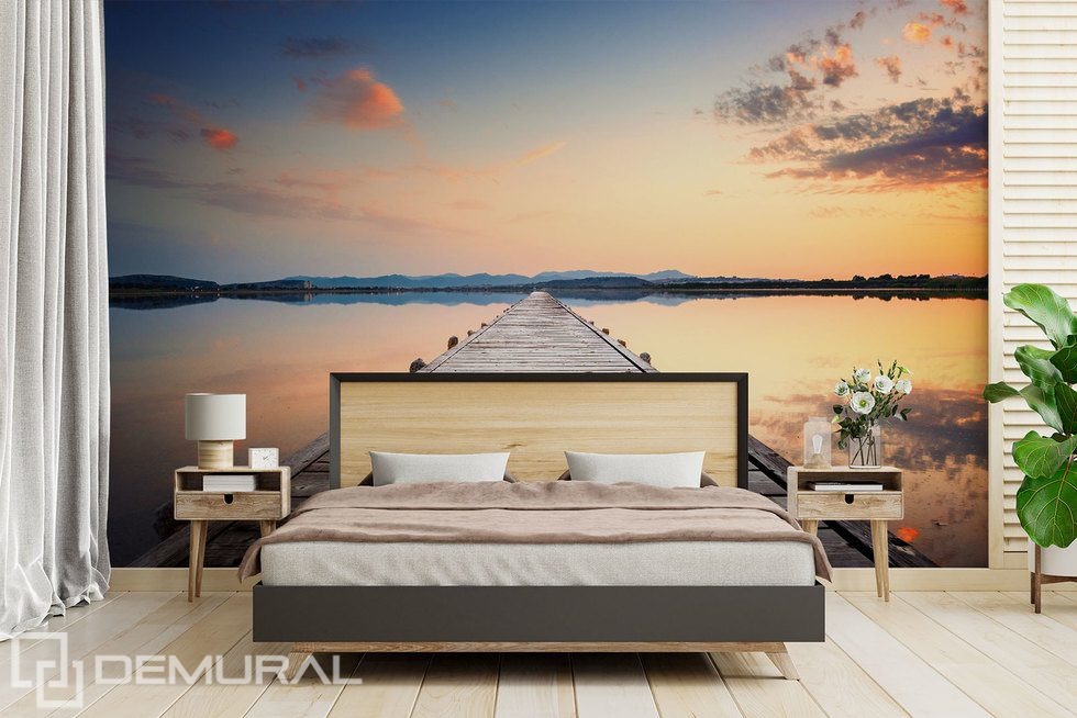 Romantic view from the pier Sunsets wallpaper mural Photo wallpapers Demural