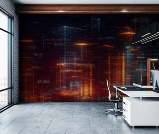 a digital version of the city office wallpaper mural photo wallpapers demural