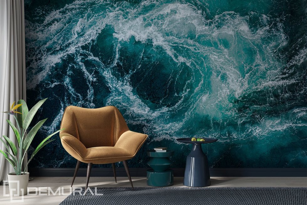 Turquoise sea Living room wallpaper mural Photo wallpapers Demural