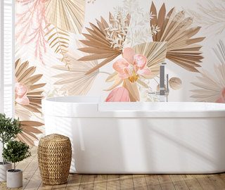 keep the charm of plants bathroom wallpaper mural photo wallpapers demural