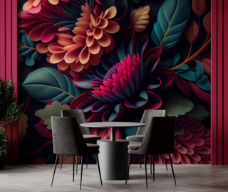 a little slice of paradise flowers wallpaper mural photo wallpapers demural