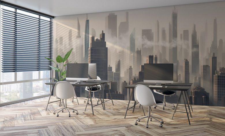 a space that fascinates office wallpaper mural photo wallpapers demural