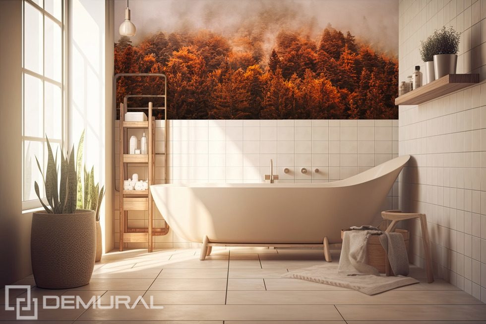 Autumn beauty of the forest Bathroom wallpaper mural Photo wallpapers Demural