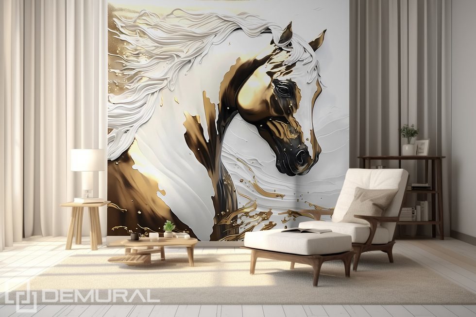 A horse with flowing mane Animals wallpaper mural Photo wallpapers Demural