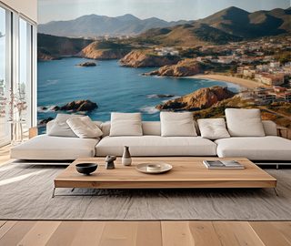 overlooking the bay nautical style wallpaper mural photo wallpapers demural