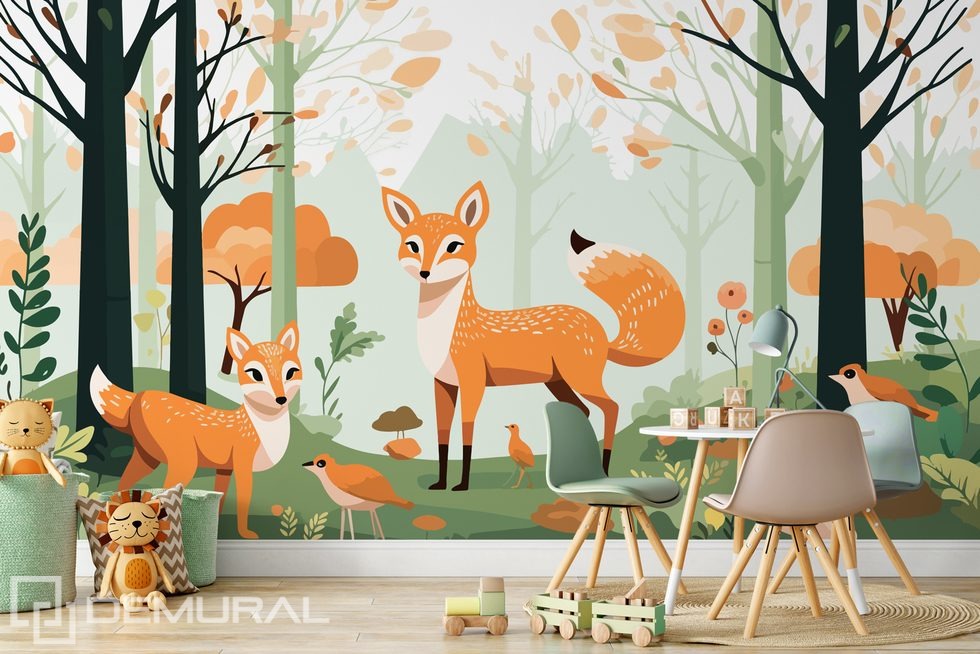 From the life of a fairy-tale forest Child's room wallpaper mural Photo wallpapers Demural