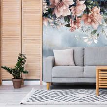 Under-the-floral-curtain-living-room-wallpaper-mural-photo-wallpapers-demural