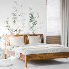 Delicate-floral-and-fashionable-bedroom-wallpaper-mural-photo-wallpapers-demural