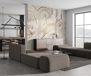 industrial style in a golden version living room wallpaper mural photo wallpapers demural