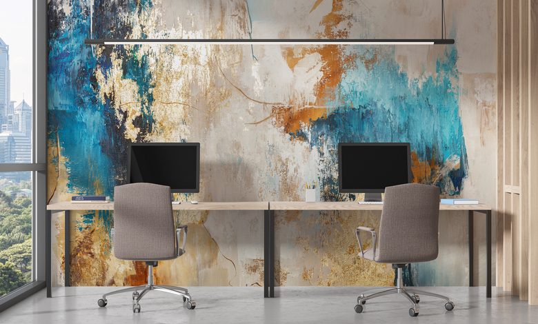 discovering the colorful past office wallpaper mural photo wallpapers demural