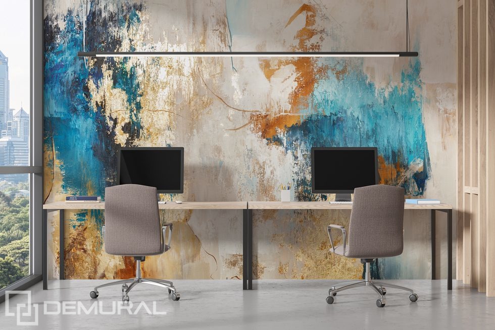 Discovering the colorful past Office wallpaper mural Photo wallpapers Demural