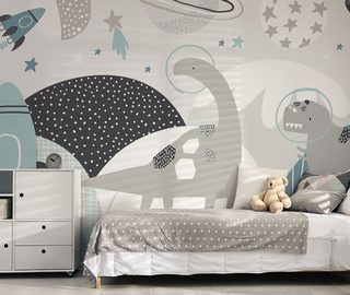 lets stay in a space fairy tale childs room wallpaper mural photo wallpapers demural