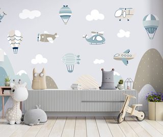 what a lot of movement here childs room wallpaper mural photo wallpapers demural