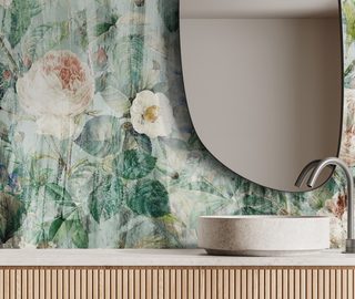 the discreet charm of a flower meadow bathroom wallpaper mural photo wallpapers demural