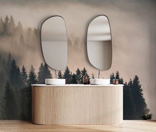 lets fly with the fog over the mountains bathroom wallpaper mural photo wallpapers demural