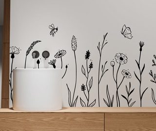 a very minimalist meadow bathroom wallpaper mural photo wallpapers demural