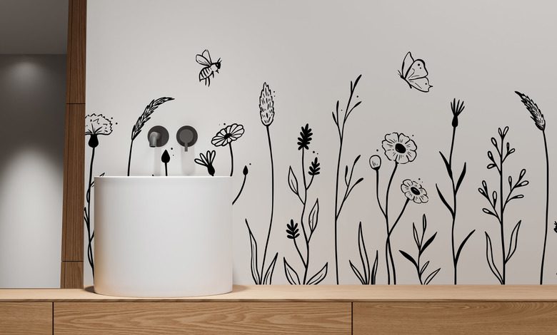 a very minimalist meadow bathroom wallpaper mural photo wallpapers demural