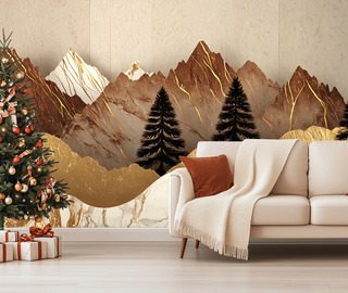 mountain landscape with a distinct gradient living room wallpaper mural photo wallpapers demural