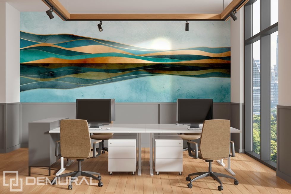 Morning energy over the water surface Office wallpaper mural Photo wallpapers Demural