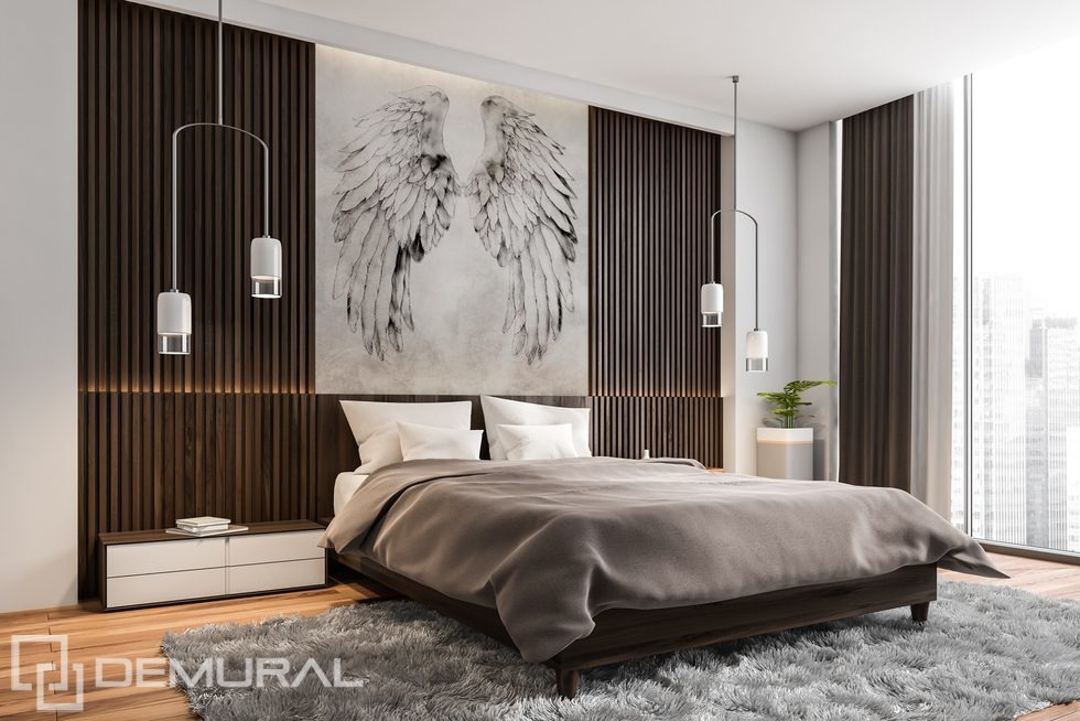 Wings of silence and elegance Bedroom wallpaper mural Photo wallpapers Demural