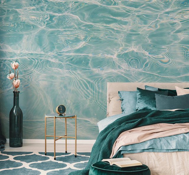 hypnotic glow of water surface bedroom wallpaper mural photo wallpapers demural