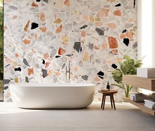mosaic accent in a modern interior patterns wallpaper mural photo wallpapers demural