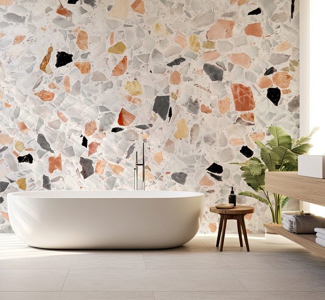 mosaic accent in a modern interior patterns wallpaper mural photo wallpapers demural