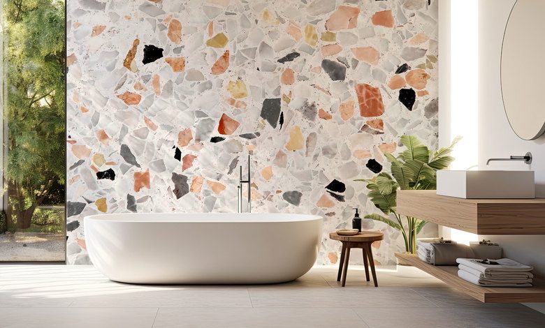 mosaic accent in a modern interior patterns wallpaper mural photo wallpapers demural