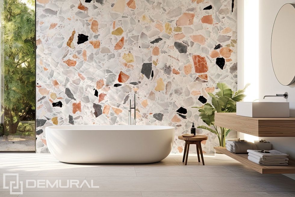 Mosaic Accent in a Modern Interior Patterns wallpaper mural Photo wallpapers Demural